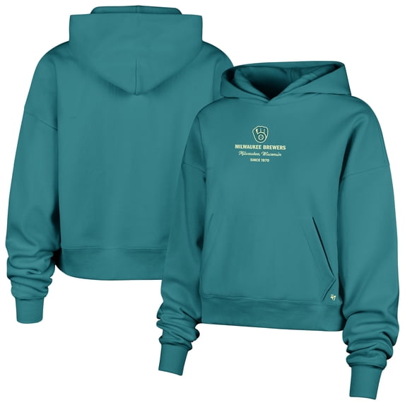 Women's '47 Teal Milwaukee Brewers Contemporary Basics Anderson Foundation Hoodie