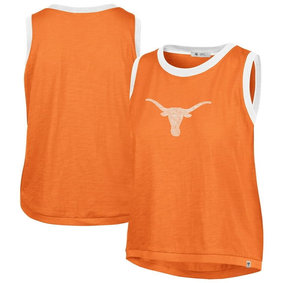 Women's '47 Texas Orange Texas Longhorns Premier Ringer Tank Top