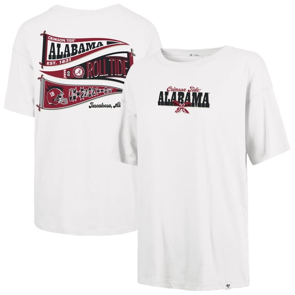 Women's '47 White Alabama Crimson Tide Pennant Sadie T-Shirt