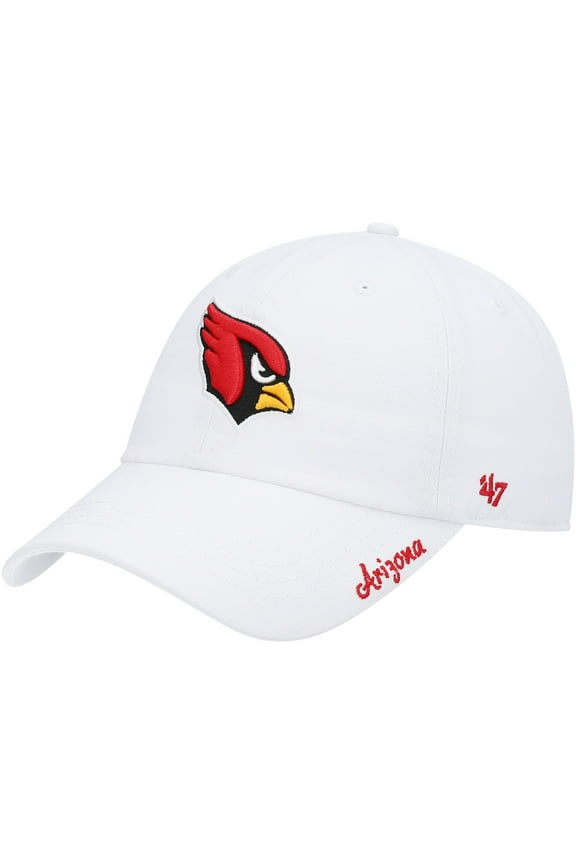 Women's '47 White Arizona Cardinals Miata Clean Up Logo Adjustable Hat