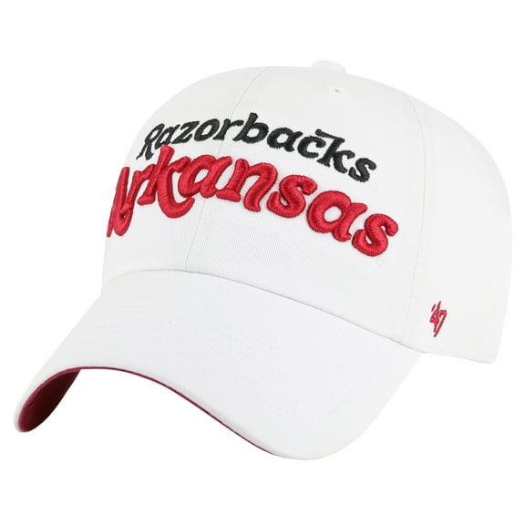 Women's '47 White Arkansas Razorbacks Pensacola Clean Up Adjustable Hat