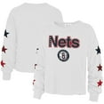thumbnail image 1 of Women's '47 White Brooklyn Nets 2021/22 City Edition Call Up Parkway Long Sleeve T-Shirt, 1 of 3