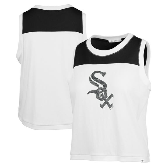 Women's '47 White Chicago White Sox Premier Zoey Waist Length Tank Top