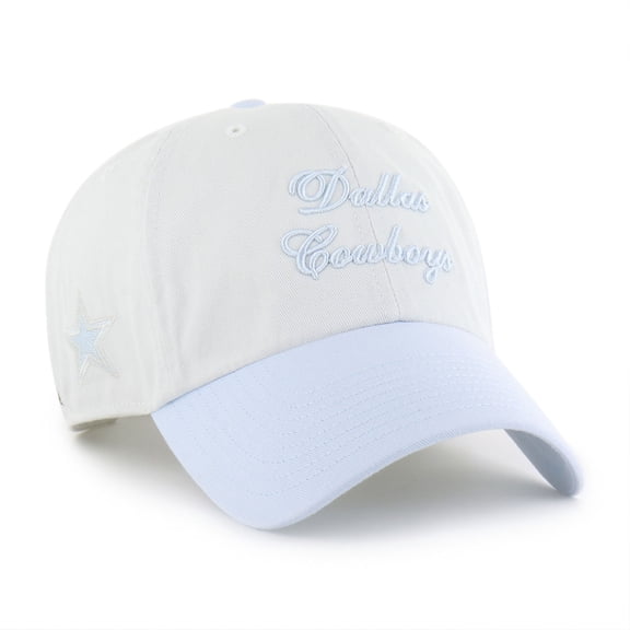 Women's '47 White Dallas Cowboys Gelato Two-Tone Clean Up Adjustable Hat