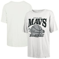 Women's-'47 White Dallas Mavericks City Edition Down Court Sadie T-Shirt