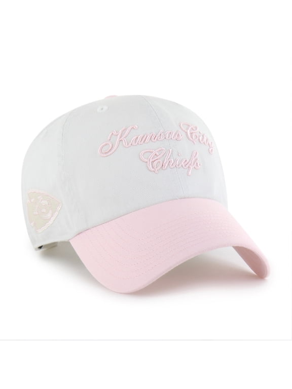 Women's '47 White Kansas City Chiefs Gelato Two-Tone Clean Up Adjustable Hat