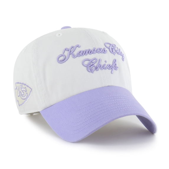 Women's '47 White Kansas City Chiefs Gelato Two-Tone Clean Up Adjustable Hat