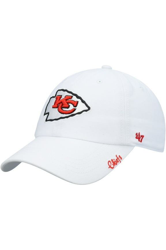 Women's '47 White Kansas City Chiefs Miata Clean Up Logo Adjustable Hat