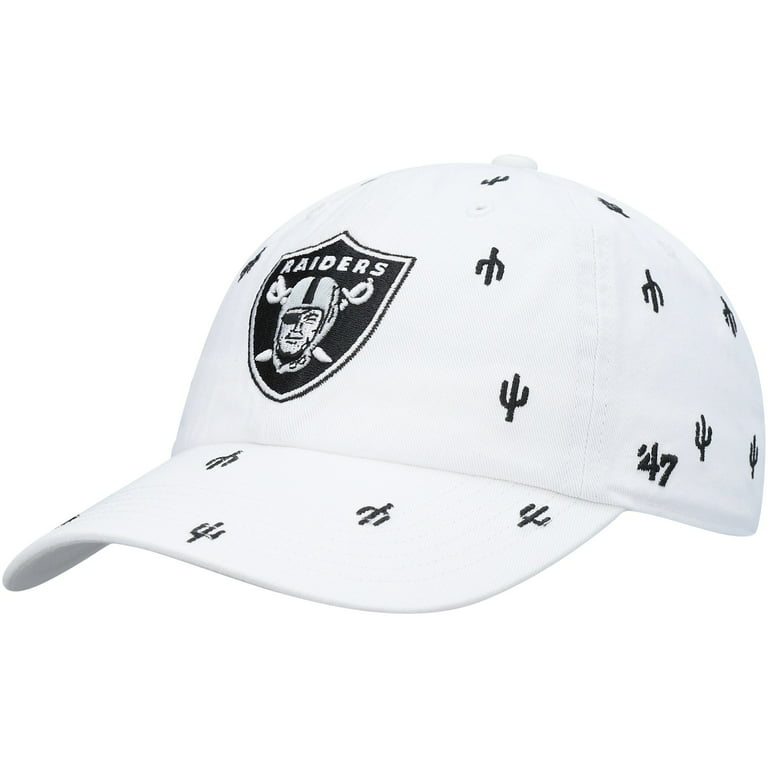 Women's '47 White Las Vegas Raiders Confetti Clean Up Adjustable Hat - OSFA  