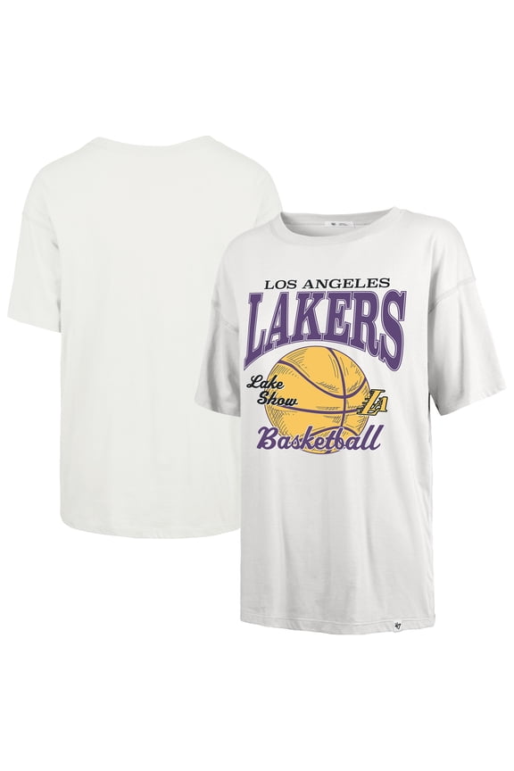 Women's-'47  White Los Angeles Lakers City Edition Down Court Sadie T-Shirt