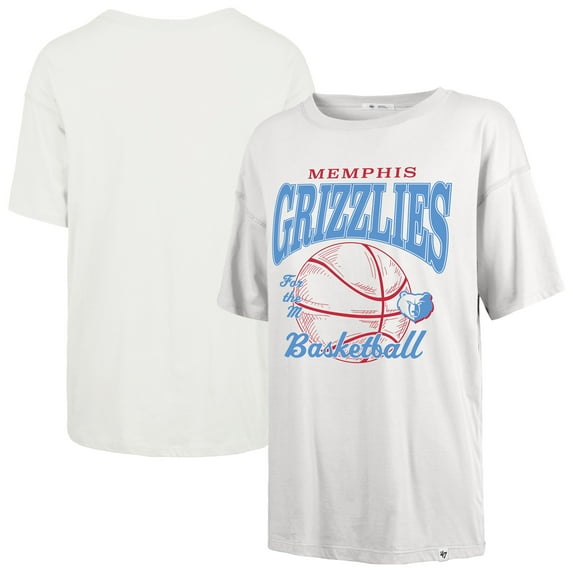 Women's-'47 White Memphis Grizzlies City Edition Down Court Sadie T-Shirt