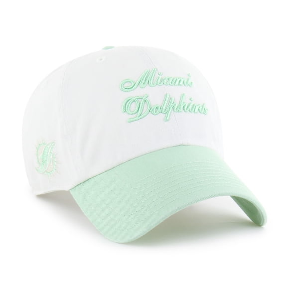 Women's '47 White Miami Dolphins Gelato Two-Tone Clean Up Adjustable Hat