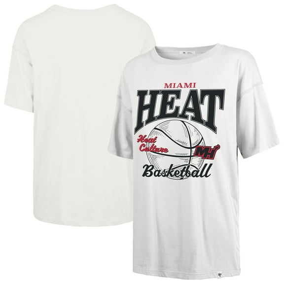 Women's-'47  White Miami Heat City Edition Down Court Sadie T-Shirt