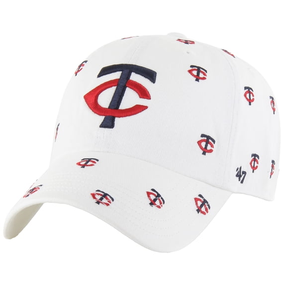 Women's '47 White Minnesota Twins Confetti Clean Up Adjustable Hat
