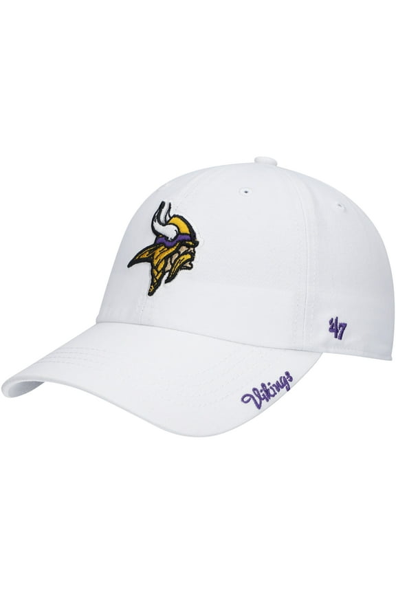 Women's '47 White Minnesota Vikings Miata Clean Up Logo Adjustable Hat