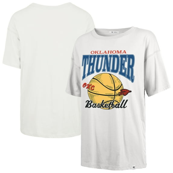 Women's-'47 White Oklahoma City Thunder City Edition Down Court Sadie T-Shirt