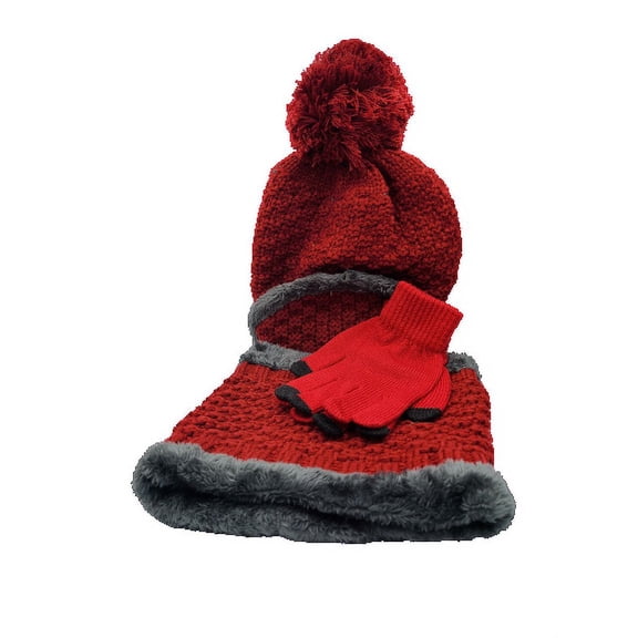 Women's 4pc Hat, Facemask, Scarf & Glove Set
