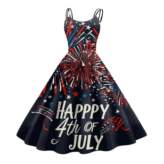 Women's 4th of July Patriotic Dress, Women Sexy Off-Shoulder Independence Day American Flag Printed, Bodycon Sleeveless Mini Dress for Night Out or Summer Party,Black L