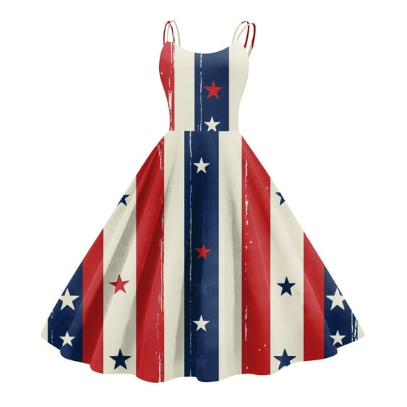 Women's 4th of July Patriotic Dress, Women Sexy Off-Shoulder Independence Day American Flag Printed, Bodycon Sleeveless Mini Dress for Night Out or Summer Party,Sky Blue S