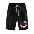 thumbnail image 1 of Women's 4th of July Shorts - Star Print High Waist Bermuda, 1 of 3