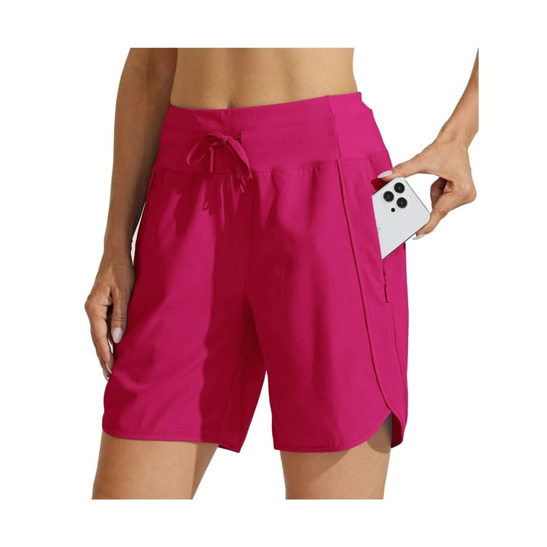 Women s 5 Athletic Running Shorts Quick Dry Workout Hiking Shorts with High Waist and Zipper Pockets Comfortable Active Shorts for Sports and Outdoor Activities Walmart