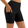 thumbnail image 1 of Women's 5" Biker Shorts High Waist Yoga Workout Gym Running Volleyball Shorts with Pockets Gym Shorts Ladies Athletic Shorts Sweatpants Women Black XXL, 1 of 9