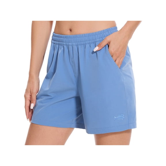 Women’s 5” Fishing Hiking Quick Dry Cargo Shorts with Zipper Pockets UPF 50  Water Resistant Summer Casual Shorts FP04W