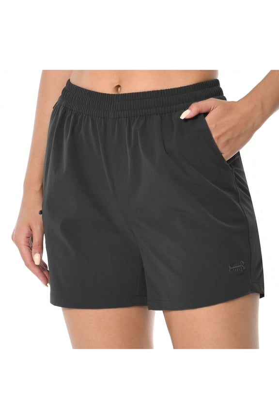 Women’s 5” Fishing Hiking Quick Dry Cargo Shorts with Zipper Pockets UPF 50+ Water Resistant Summer Casual Shorts FP04W