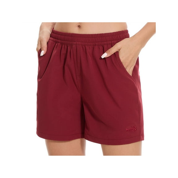 Women’s 5” Fishing Hiking Quick Dry Cargo Shorts with Zipper Pockets UPF 50 Water Resistant Summer Casual Shorts FP04W