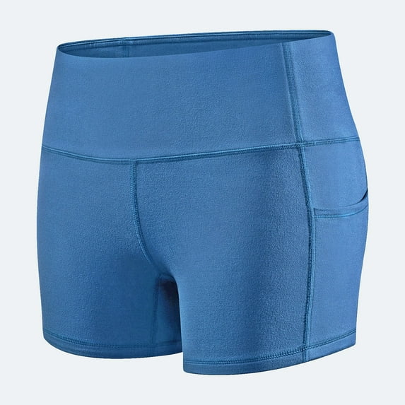 Women's 5" High Waist Biker Shorts Yoga Workout Running Compression Gym Shorts Side Pockets