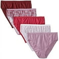 thumbnail image 1 of Women's 5 Pack Cotton Hi Cut Assorted Panty, 1 of 4