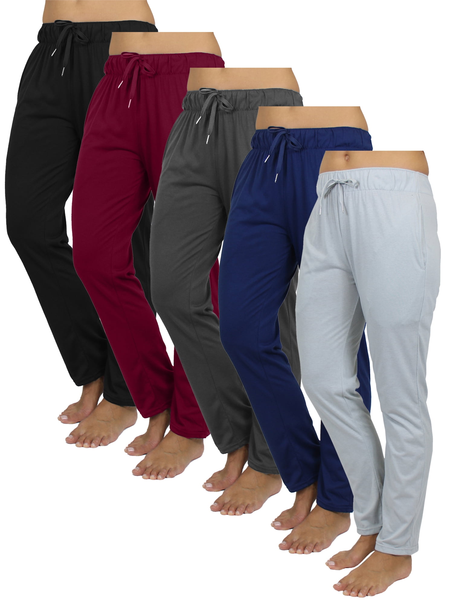Women's 5-Pack Loose Fit Classic Lounge Pants (Sizes, S-3XL) - Walmart.com