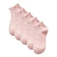 thumbnail image 1 of Women's 5-Pack Ruffled Ankle Socks Ribbed Low Cut Socks Stretchy Fit Soft Daily Socks, 1 of 2