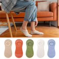 thumbnail image 1 of Women's 5 Pack No Show Low Cut Socks, Breathable Lightweight Invisible Ankle Socks with Silicone Heel Grips, Soft Comfortable Liner Socks for Sneakers Loafers Casual Daily Wear Khaki, 1 of 6