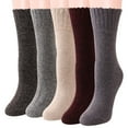 thumbnail image 1 of Women's 5 Pairs Thick Wool Blend Socks Boot Socks Size 8-11, 1 of 2