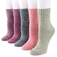 thumbnail image 1 of Women's 5 Pairs Thick Wool Blend Socks Boot Socks Size 8-11, 1 of 6