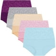 thumbnail image 1 of Women's 5 Piece Mixed Color Underwear With High Waisted Underwear Womens Underwear plus Size, 1 of 3