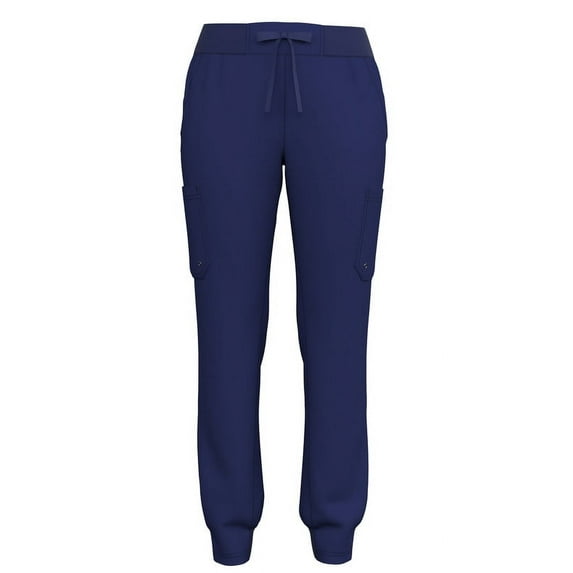 Women's 5-Pocket Stretch Yoga Jogger Scrub Pants with Rib Waist - Comfortable Fit, Stylish, 13 Colors, Sizes XS to 2XL