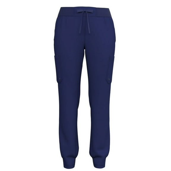 Women's 5-Pocket Stretch Yoga Jogger Scrub Pants with Rib Waist - Comfortable Fit, Stylish, 13 Colors, Sizes XS to 2XL