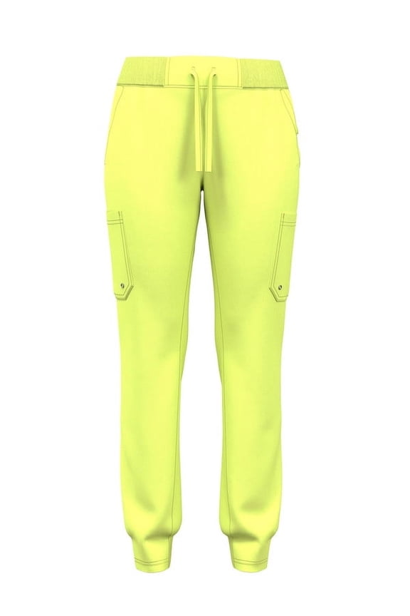 Women's 5-Pocket Stretch Yoga Jogger Scrub Pants with Rib Waist - Comfortable Fit, Stylish, 13 Colors, Sizes XS to 2XL
