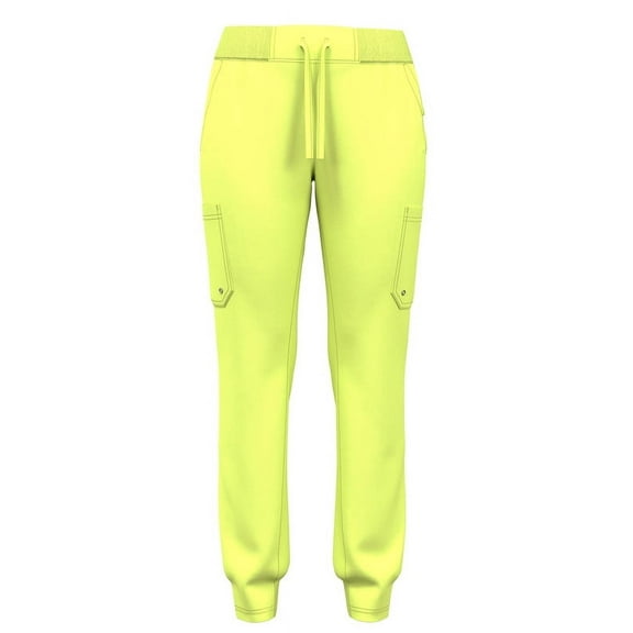 Women's 5-Pocket Stretch Yoga Jogger Scrub Pants with Rib Waist - Comfortable Fit, Stylish, 13 Colors, Sizes XS to 2XL