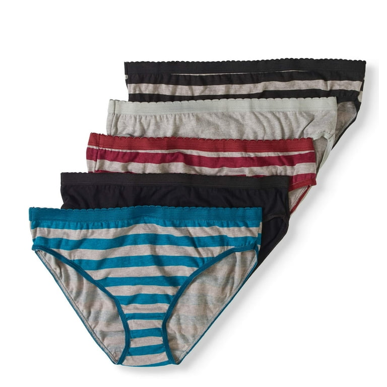 5 Pack Hi-Cut Plain Panties