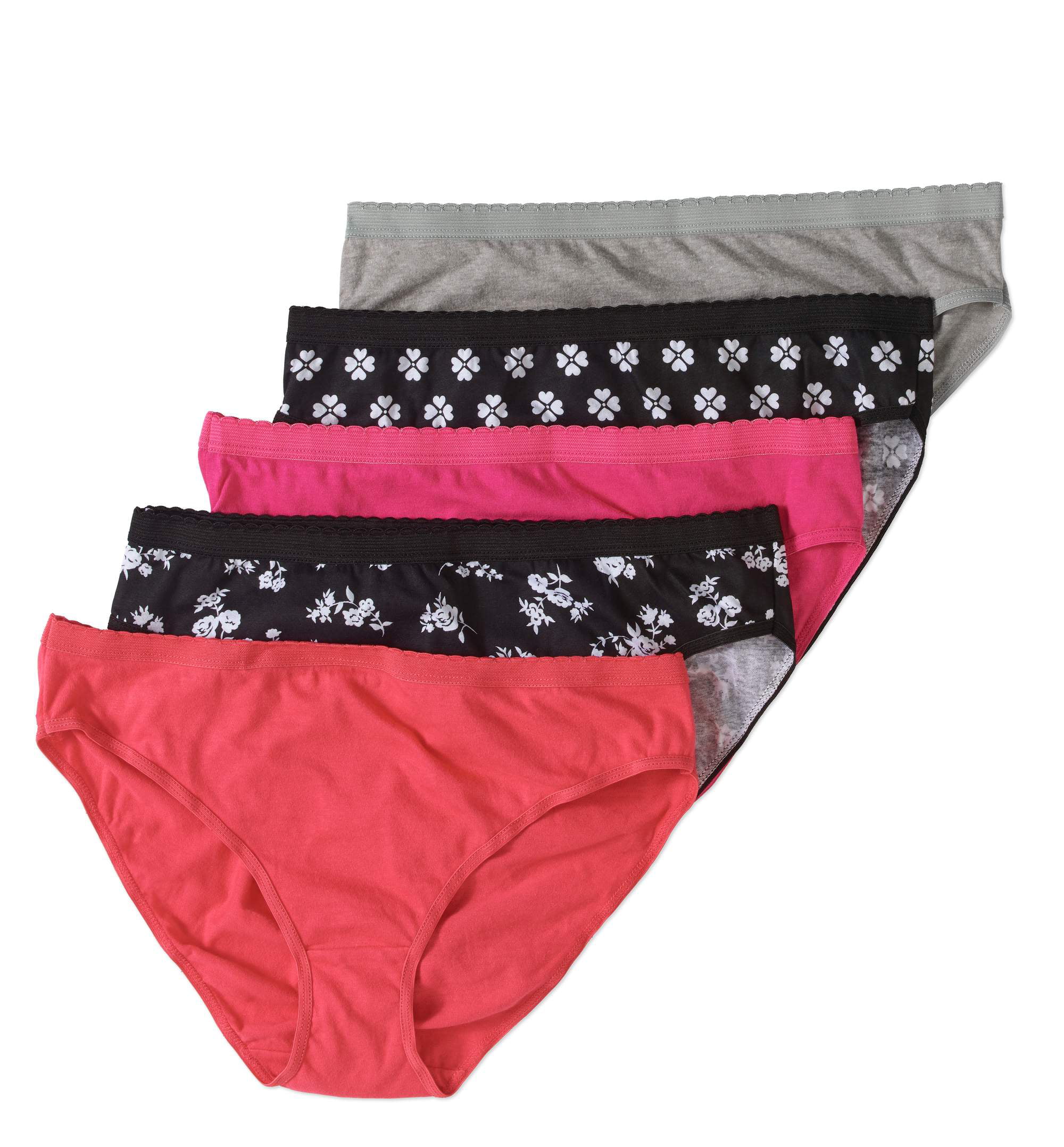 Denver Hayes Women's 5-pack Cotton Stretch Hi-Cut Underwear