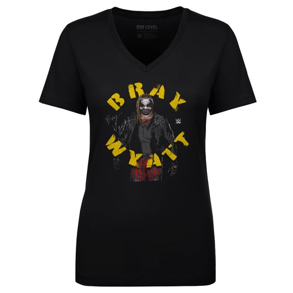 Women's 500 Level Black Bray Wyatt Arch Name V-Neck T-Shirt
