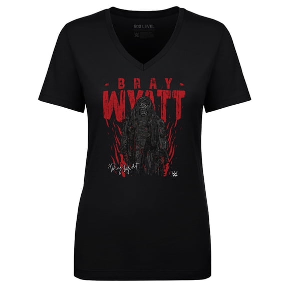 Women's 500 Level Black Bray Wyatt Darkness V-Neck T-Shirt