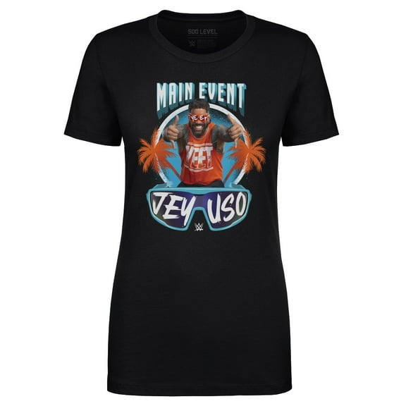 Women's 500 Level Black Jey Uso Main Event Palms T-Shirt