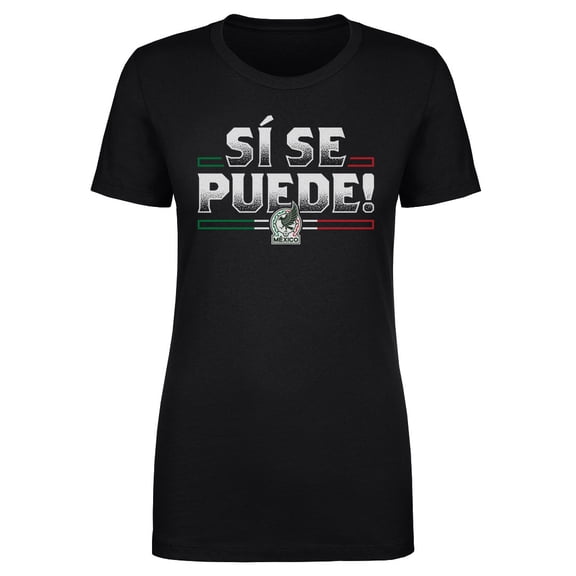 Women's 500 Level  Black Mexico National Team Si Se Puede  T-Shirt