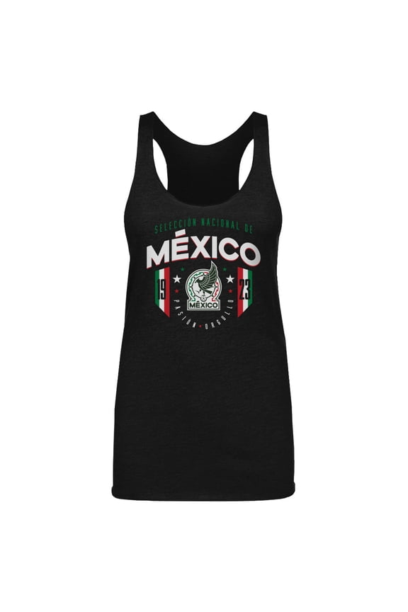 Women's 500 Level Black Mexico National Team Tri-Blend Tank Top