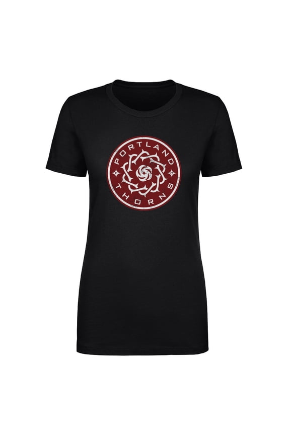 Women's 500 Level Black Portland Thorns FC Vintage Primary Logo Graphic T-Shirt