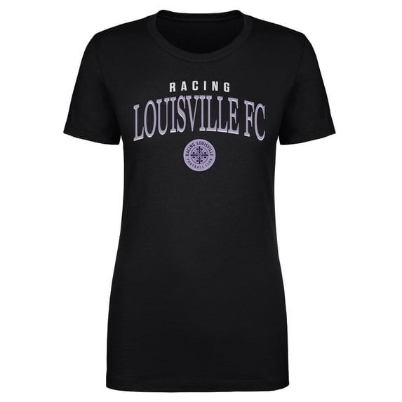 Women's 500 Level Black Racing Louisville FC Team Arch Name Graphic T-Shirt